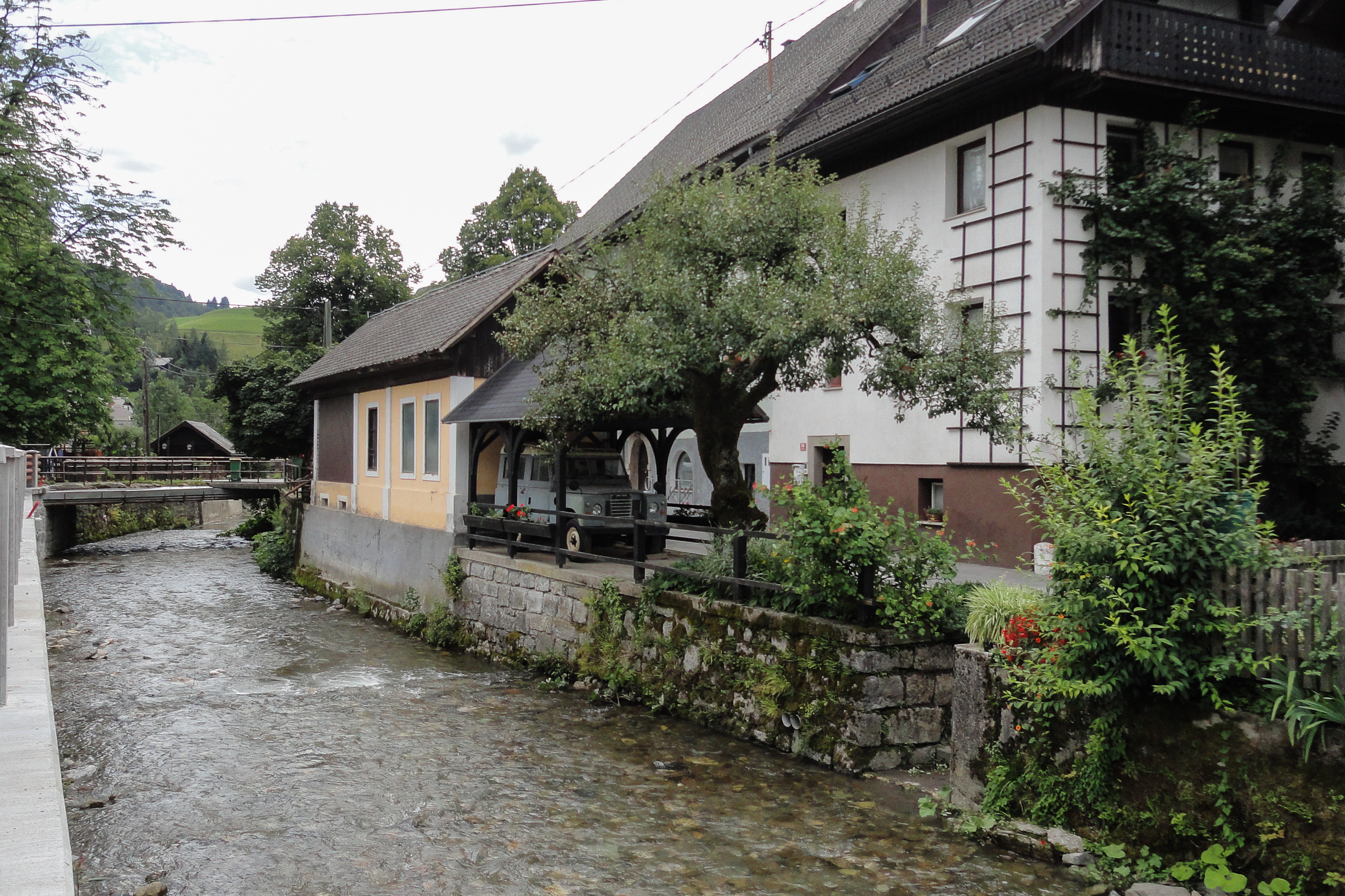 Mühle am Fluss in Škofja Loka
